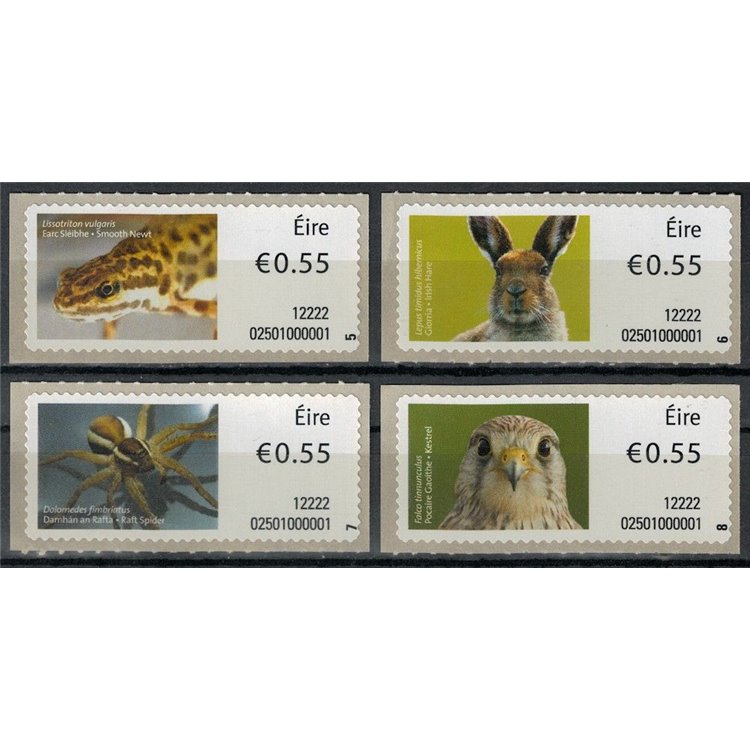 IRLANDA 2012 Fauna, automatici 4v MNH**