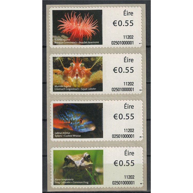 IRLANDA 2011 Fauna marina, automatici 4v MNH**