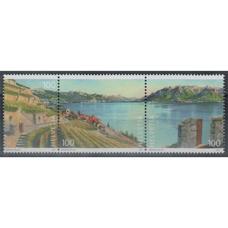 SVIZZERA 2011 Panorama di Lavaux 3v MNH**