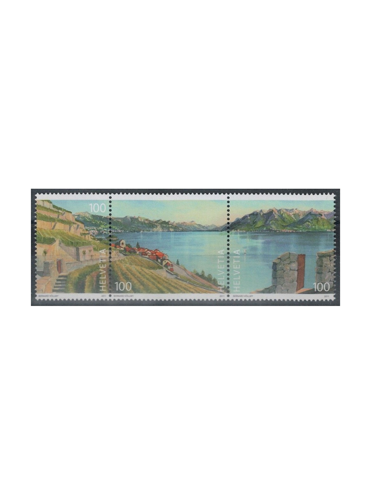 SWITZERLAND 2011 Panorama of Lavaux 3v MNH**