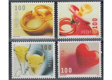 SWITZERLAND 2011 Greeting stamps 4v MNH**