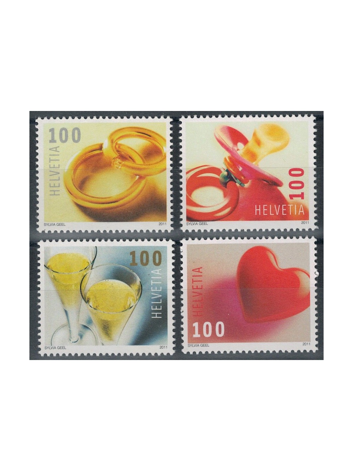 SVIZZERA 2011 Francobolli per auguri 4v MNH**