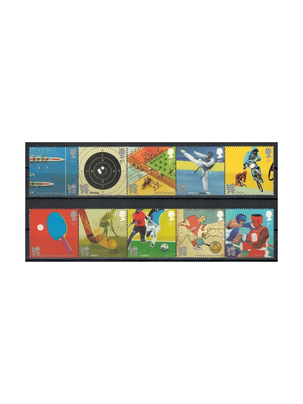 GRAN BRETAGNA 2010 Giochi olimpici e paraolimpici 10v MNH**