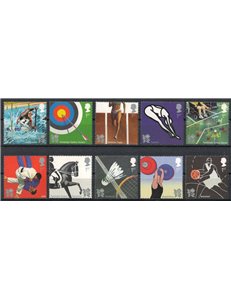 GRAN BRETAGNA 2009 Giochi olimpici e paraolimpici 10v sciolti MNH**