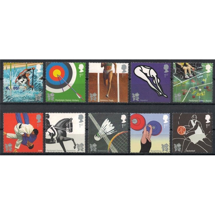 GREAT BRITAIN 2009 Olympic and Paralympic Games 10v loose MNH**