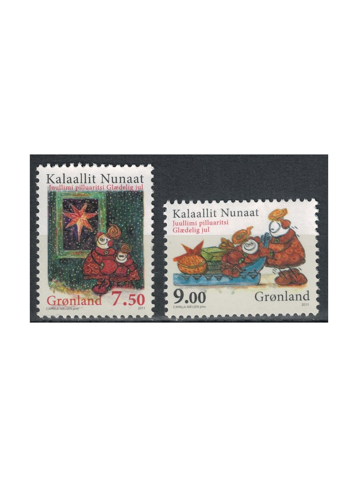 GREENLAND 2011 Christmas 2v MNH**