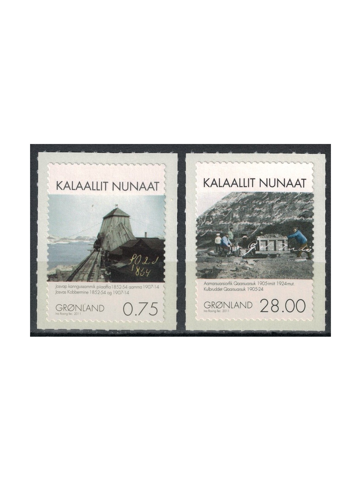 GREENLAND 2011 Mining 2v MNH**