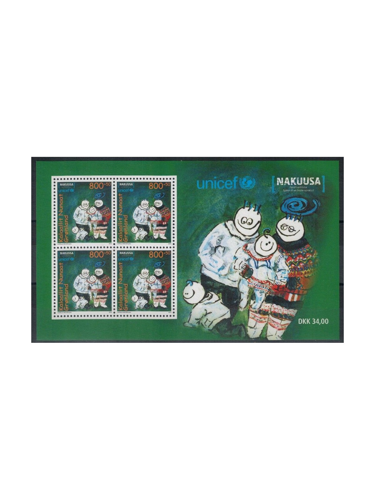 GROENLANDIA 2012 Unicef, Nakuusa BF MNH**