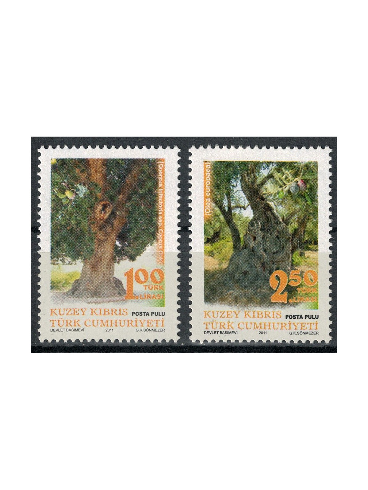 CIPRO DEL NORD 2011 Alberi secolari 2v MNH**