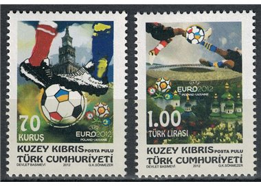 NORTHERN CYPRUS 2012 European Football Championship 2v MNH**