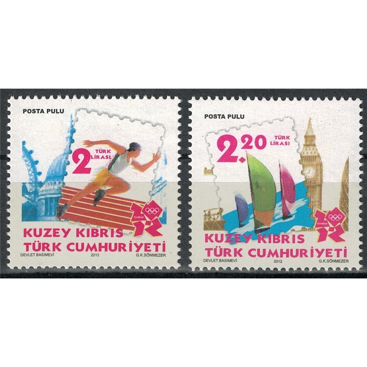 NORTHERN CYPRUS 2012 London Olympics 2v MNH**