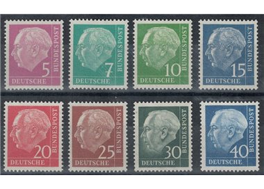 GERMANY FRG 1960 Theodor Heuss 8v MNH**