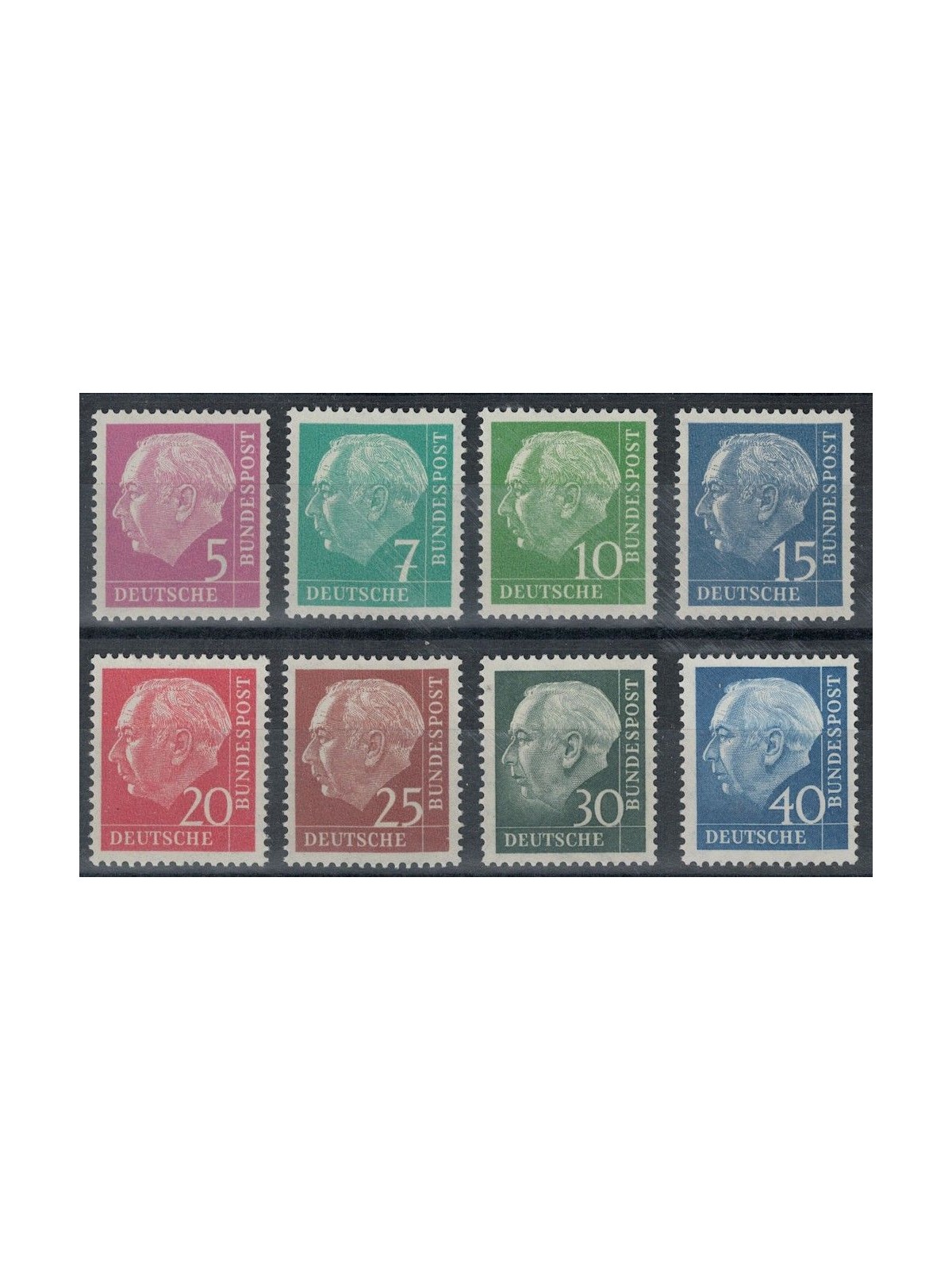 GERMANY FRG 1960 Theodor Heuss 8v MNH**