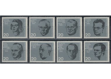 GERMANIA BRD 1964 Attentato del 20 luglio 8v MNH**