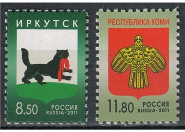 RUSSIA 2011 City Coats of Arms 2v MNH**