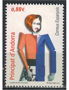 ANDORRA SPANISH 2011 Civic values, equal opportunities MNH**
