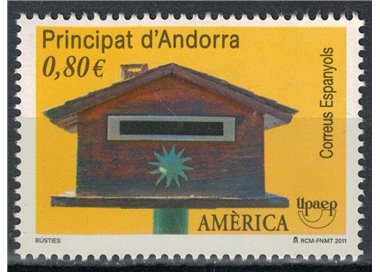 ANDORRA SPAGNOLA 2011 UPAEP, cassetta postale MNH**