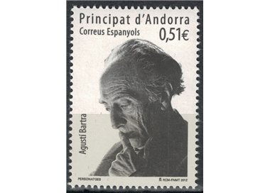 SPANISH ANDORRA 2012 Agustí Bartra i Lleonart MNH**