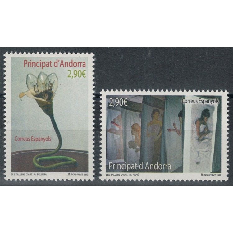 ANDORRA SPAGNOLA 2012 Arte contemporanea 2v MNH**