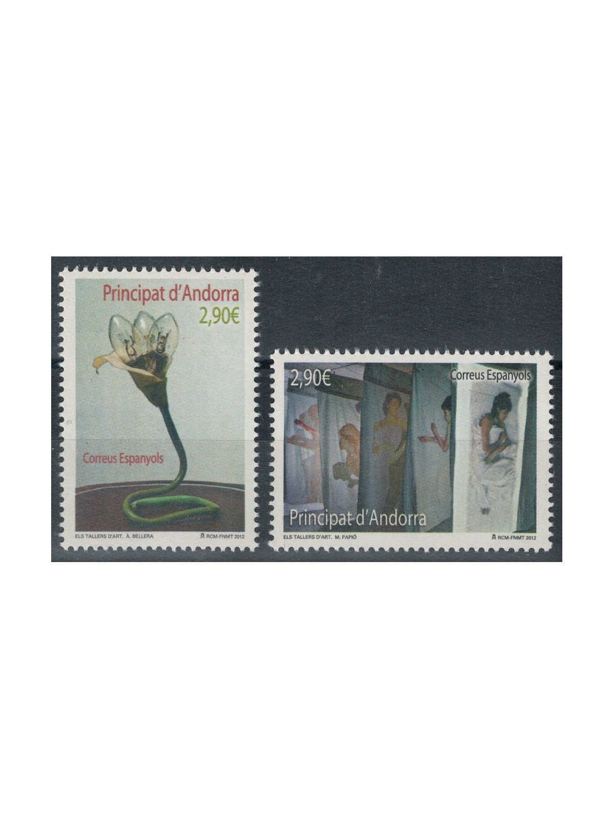 ANDORRA SPANISH 2012 Contemporary Art 2v MNH**