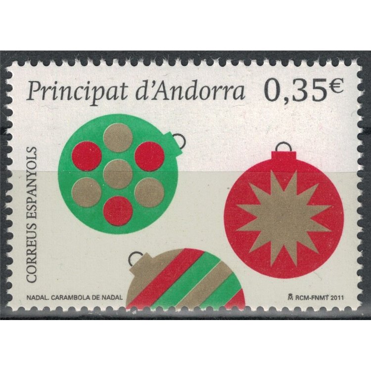 ANDORRA SPANISH 2011 Christmas MNH**