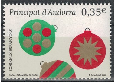 ANDORRA SPANISH 2011 Christmas MNH**