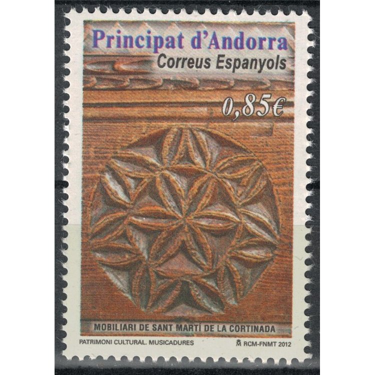 ANDORRA SPAGNOLA 2012 Patrimonio culturale, bassorilievo MNH**