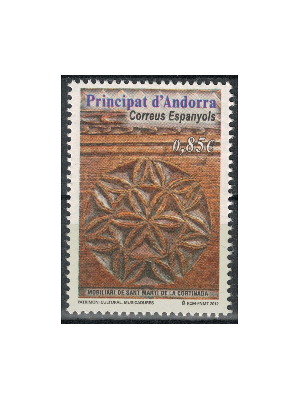ANDORRA SPANISH 2012 Cultural Heritage, bas-relief MNH**