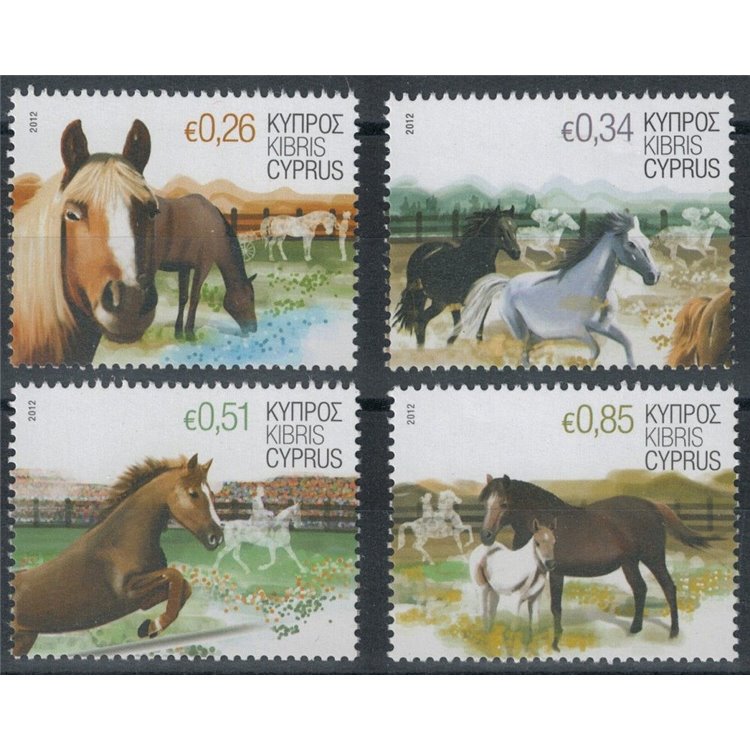 CIPRO 2012 Fauna, Cavalli 4v MNH**