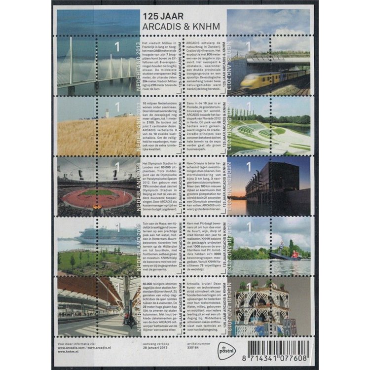 HOLLAND 2013 Arcadis and KNHM s/s MNH**