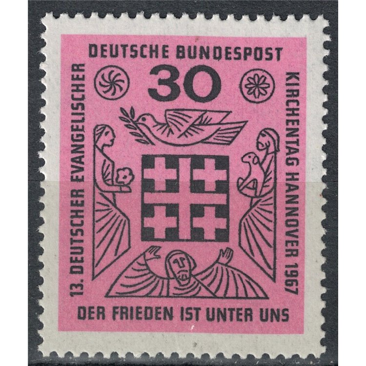 GERMANY BRD 1967 Evangelical Church Day MNH**