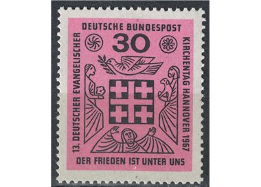 GERMANIA BRD 1967 Giornata della Chiesa evangelica MNH**