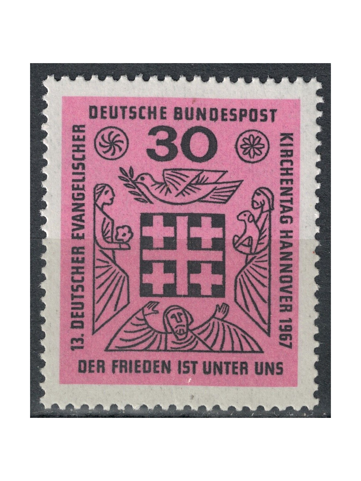 GERMANY BRD 1967 Evangelical Church Day MNH**