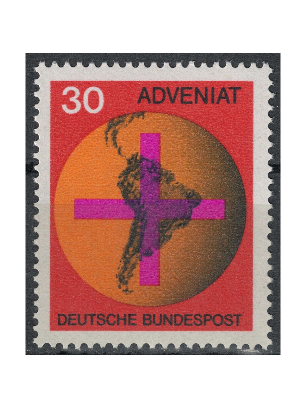 GERMANY BRD 1967 Catholic Movement Adveniat MNH**