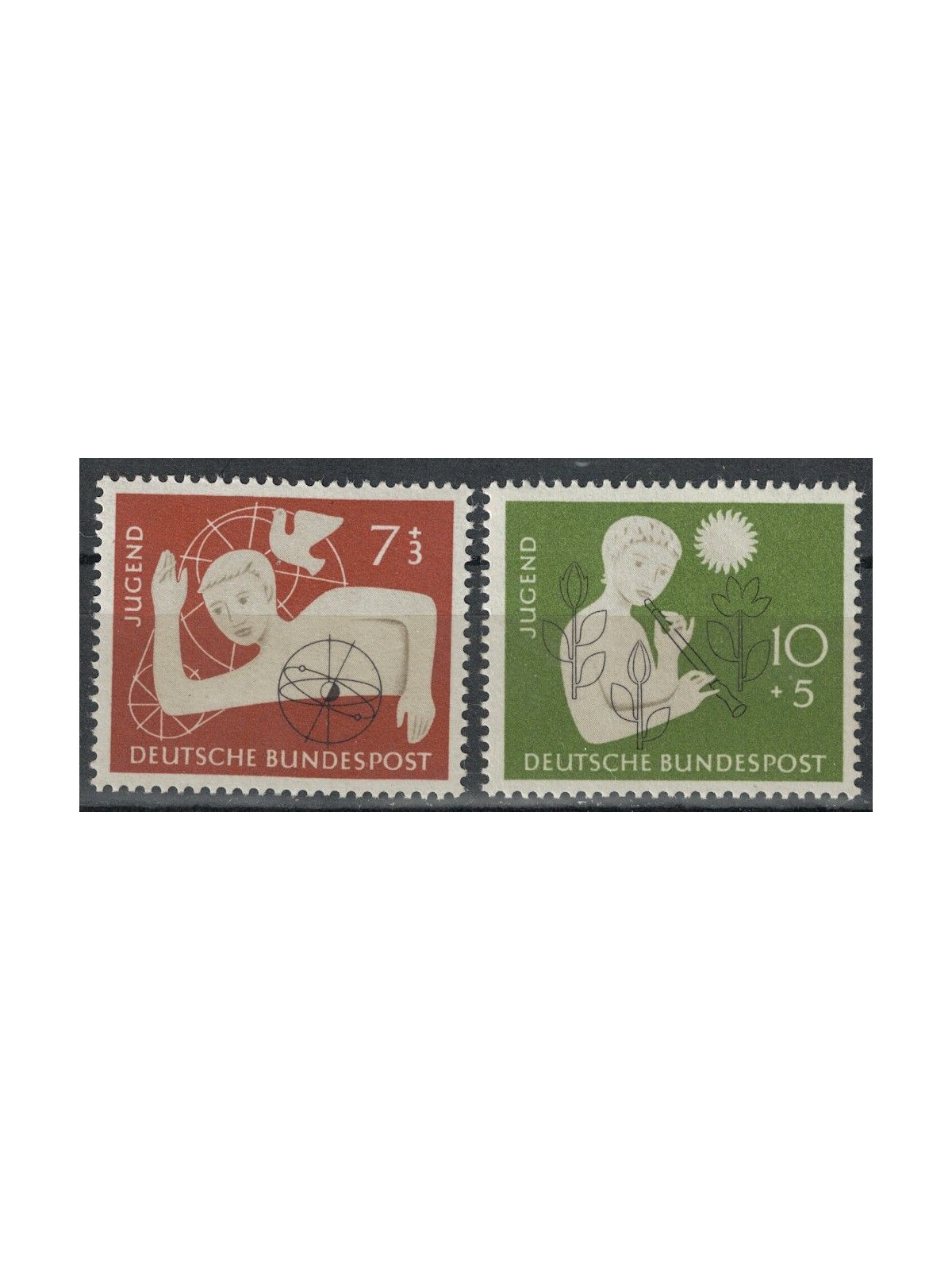 GERMANY BRD 1956 Pro youth hostels 2v MNH**