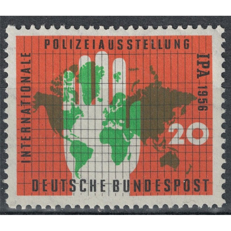 GERMANIA BRD 1956 Esposizione della polizia MNH**