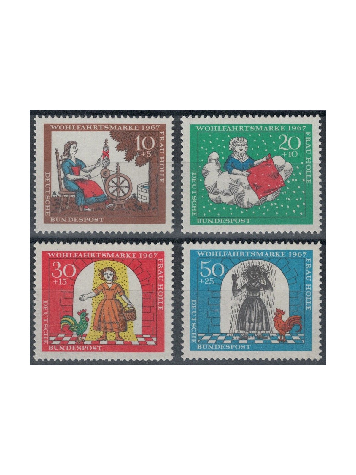 GERMANY BRD 1967 Charity, Grimm's Fairy Tales 4v MNH**