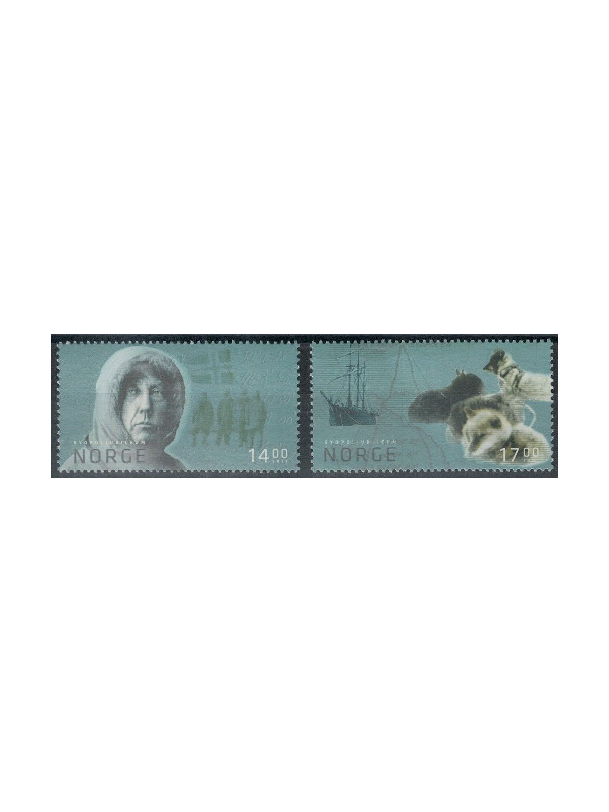NORWAY 2011 Roald Amundsen, South Pole 2v MNH**
