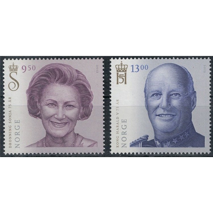 NORWAY 2012 King Harald V and Queen Sonja 2v MNH**