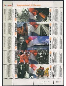 NETHERLANDS 1999 Great Dutch Moments 10v MNH**