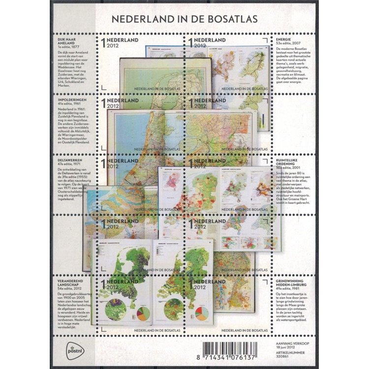 NETHERLANDS 2012 School Atlases s/s MNH**