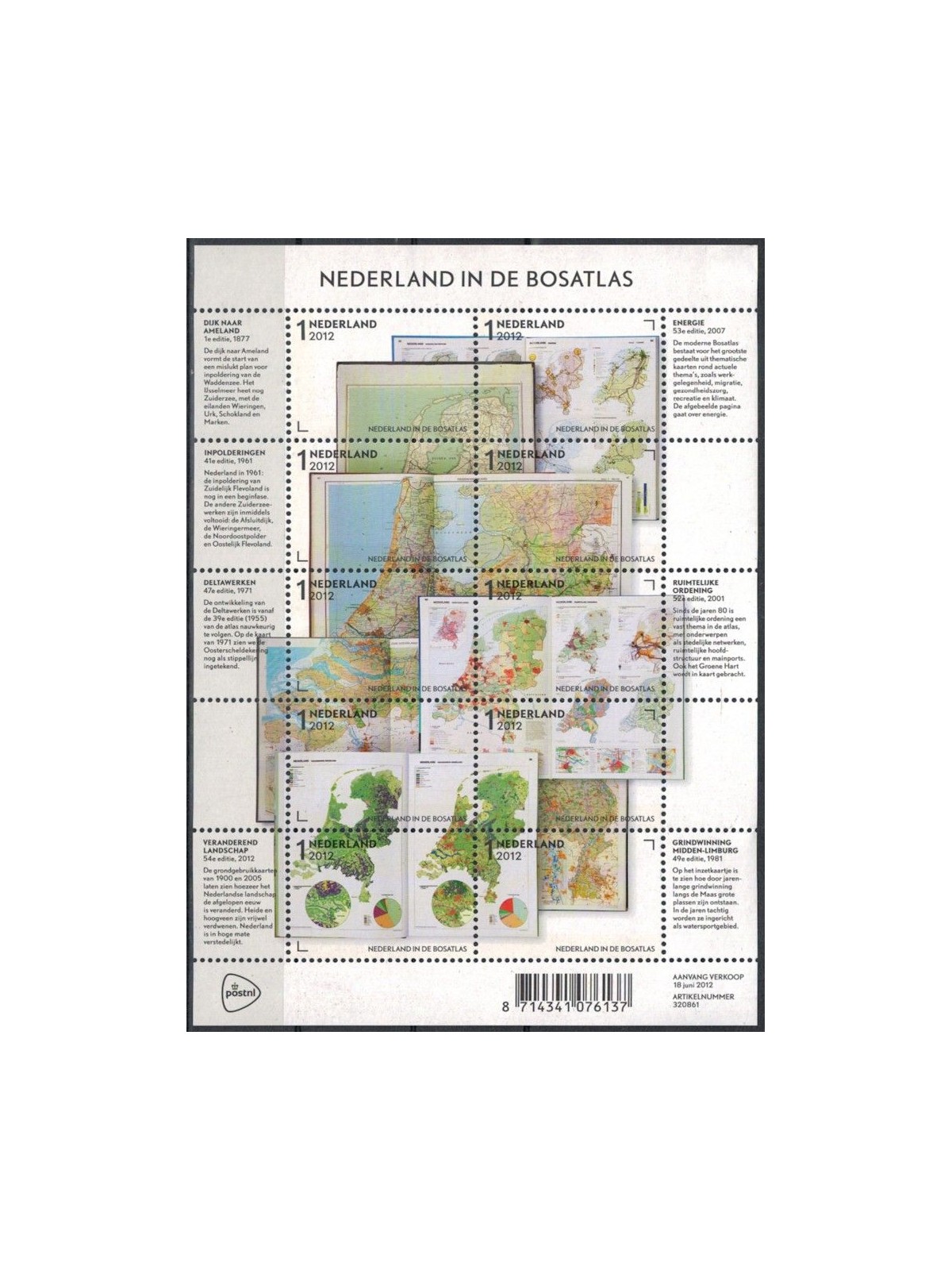 OLANDA 2012 Atlanti scolastici BF MNH**