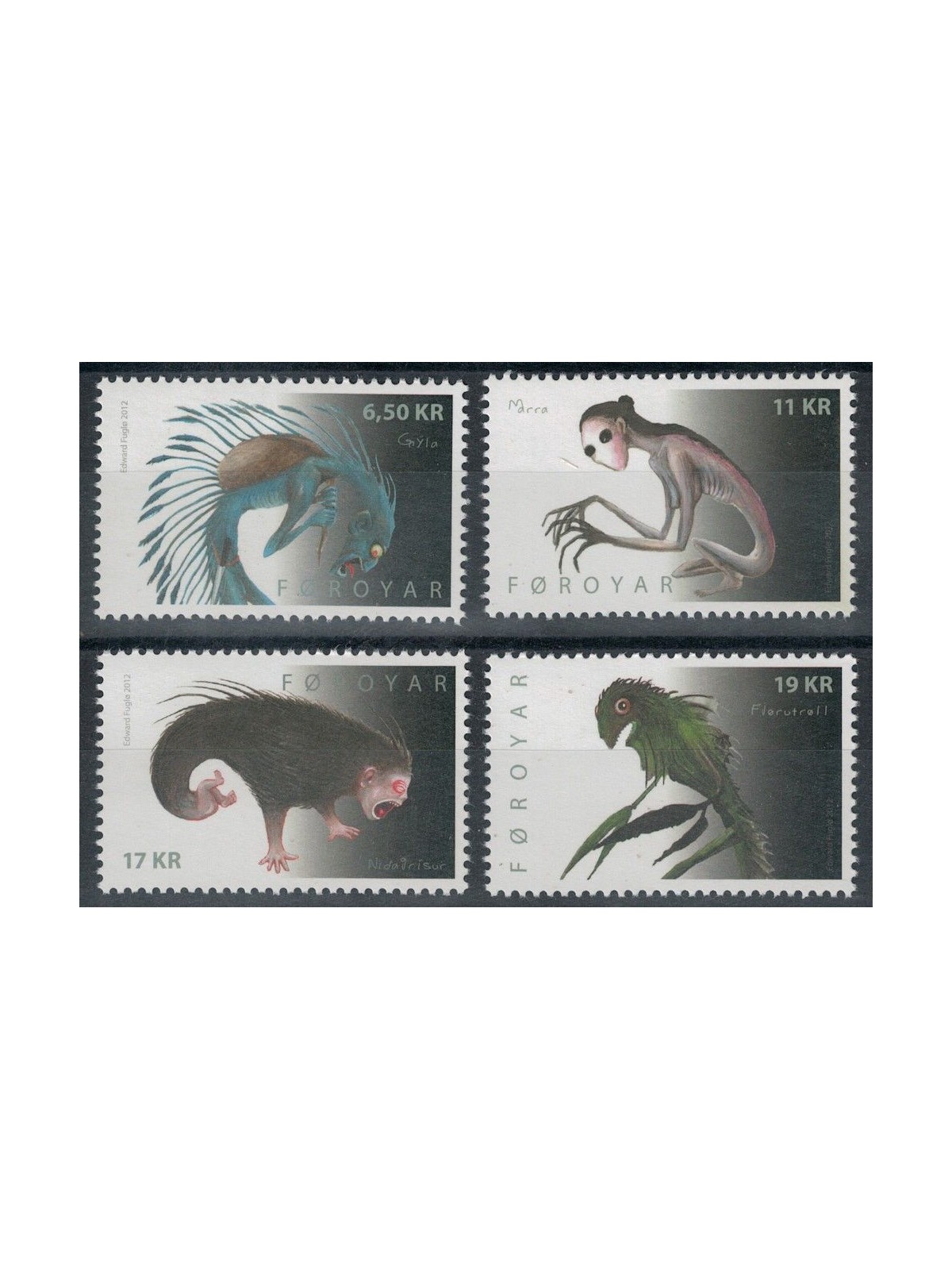 FAEROER 2012 Miti e leggende 4v MNH**