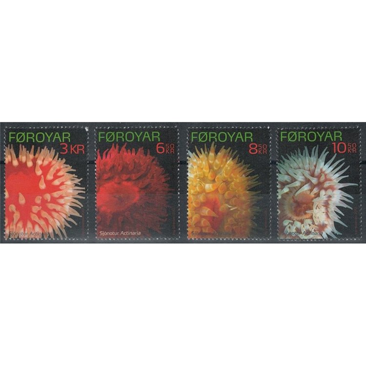 FAEROER 2012 Marine fauna, anemones 4v MNH**