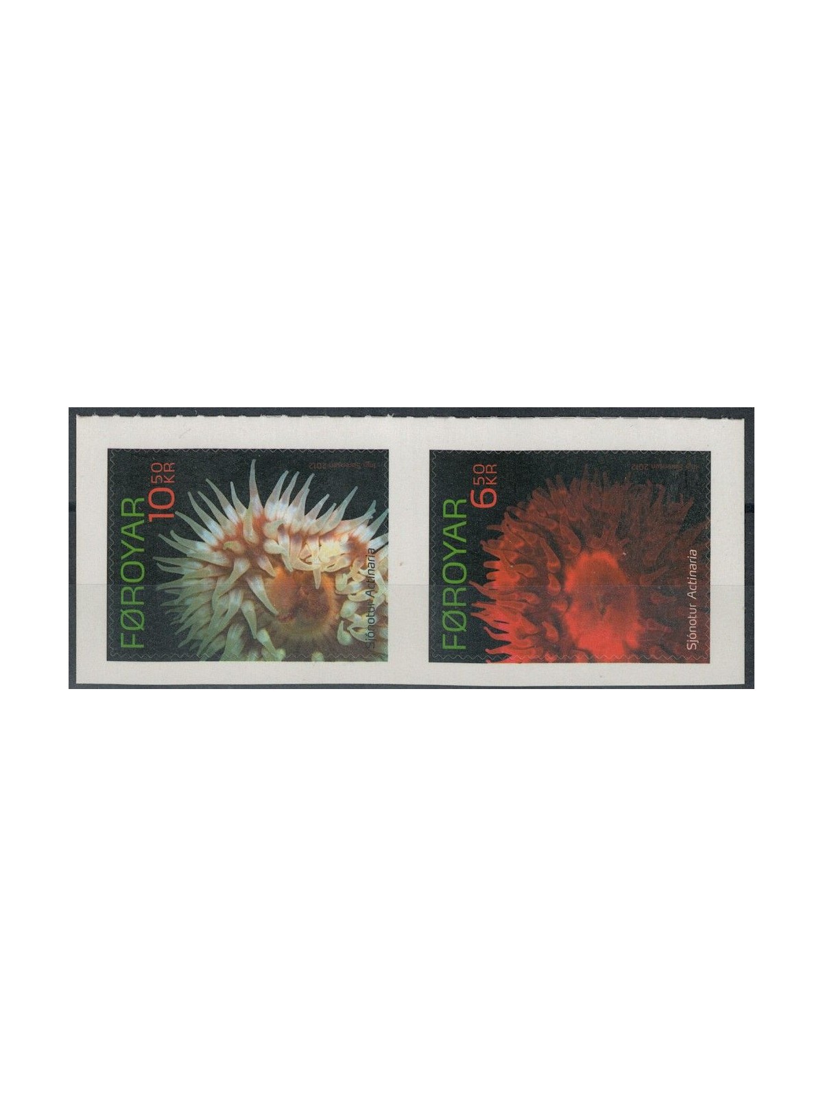 FAEROER 2012 Fauna marina, anemoni (da LB) 2v MNH**