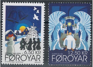 FAROE 2012 Christmas 2v MNH**