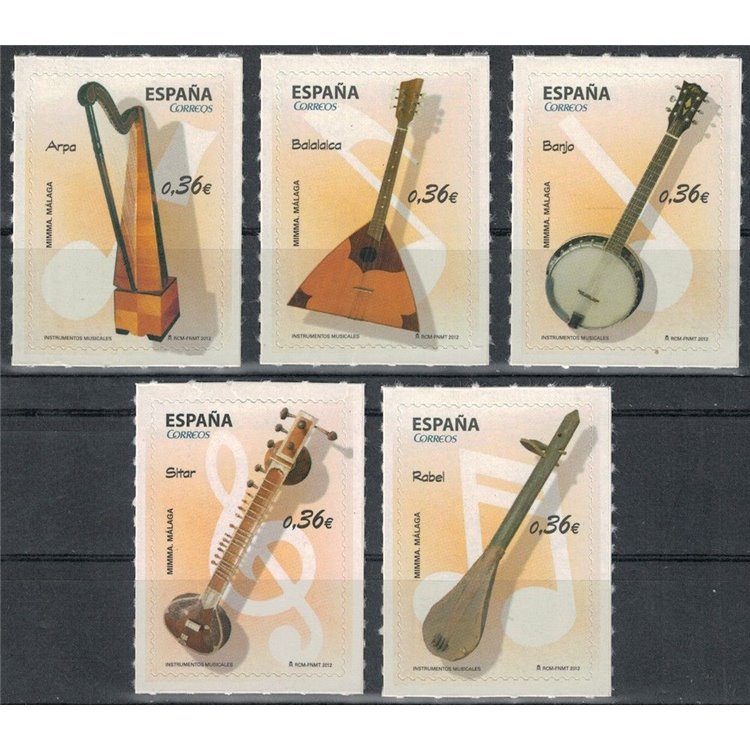 SPAIN 2012 Musical instruments 5v MNH**