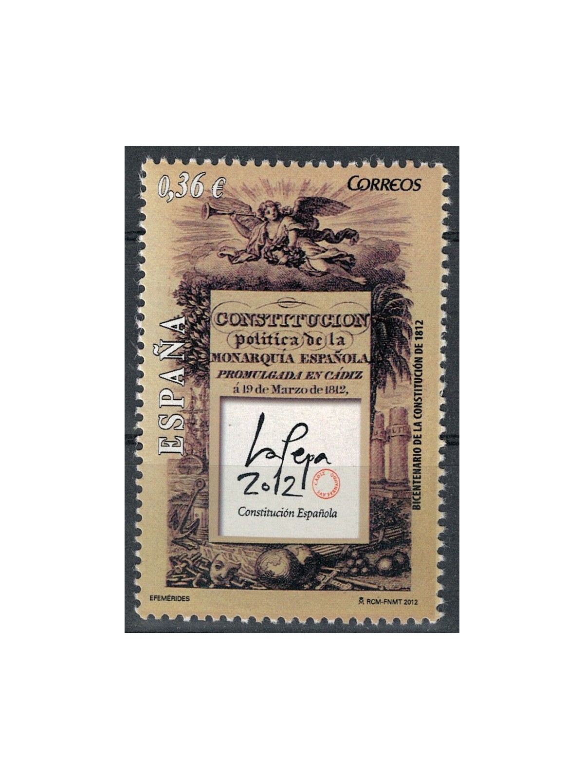 SPAGNA 2012 Bicentenario della Costituzione MNH**