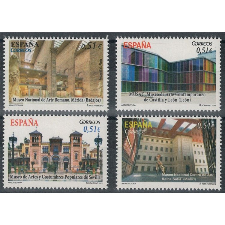 SPAIN 2012 Architecture, National Museums 4v MNH**
