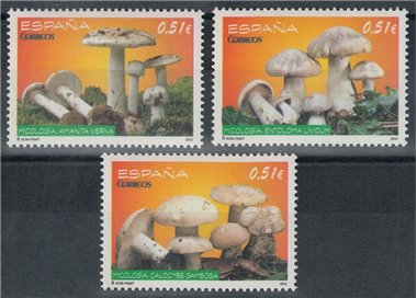 SPAGNA 2012 Funghi 3v MNH**